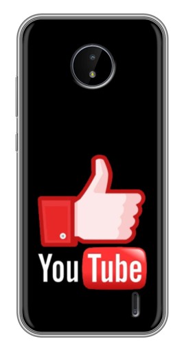 Чехол с печатью "Лайк YouTube" для Nokia C20
