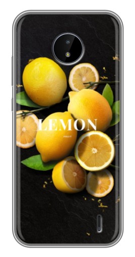Чехол с печатью "Лимон на черном" для Nokia C20