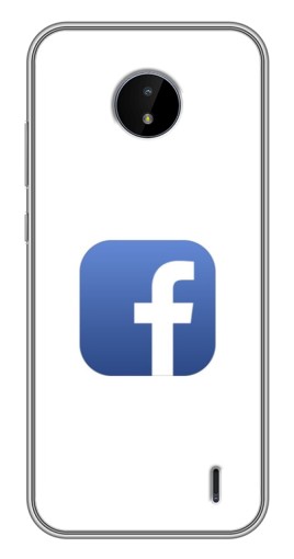 Чехол с принтом "Лого Фейсбук" для Nokia C20