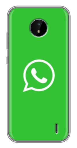 Чехол с печатью "Лого Вацап" для Nokia C20