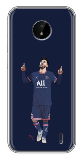 Чехол с принтом "Месси в ПСЖ" для Nokia C20