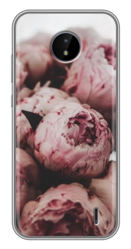 Силиконовый чехол с изображением "Нежные пионы" для Nokia C20
