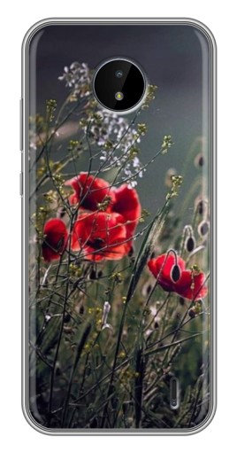 Силиконовый чехол с изображением "Поле цветов" для Nokia C20