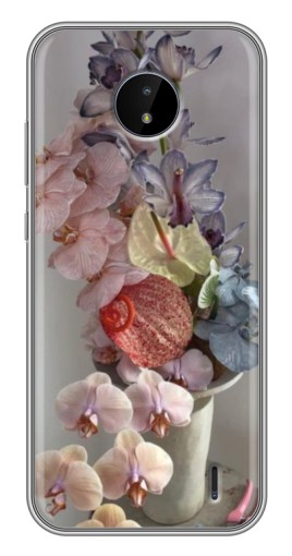Силиконовый чехол с изображением "Разноцветные орхидеи" для Nokia C20