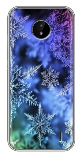 Чехол с принтом "Разноцветные снежинки" для Nokia C20