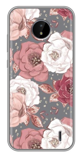 Чехол с картинкой "Рисунок розы" для Nokia C20