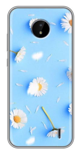 Чехол с картинкой "Ромашковый фон" для Nokia C20
