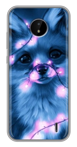 Чехол с принтом "Синяя лисичка" для Nokia C20
