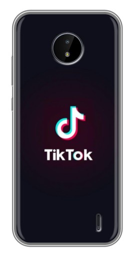 Силиконовый чехол с изображением "TikTok темный" для Nokia C20