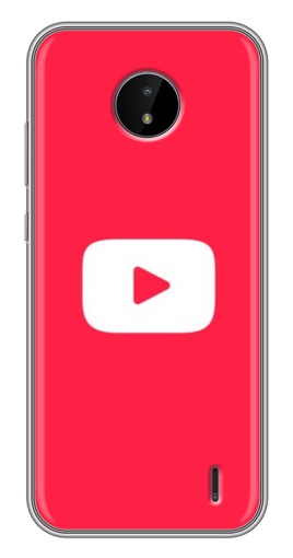 Чехол с принтом "YouTube Кнопка" для Nokia C20