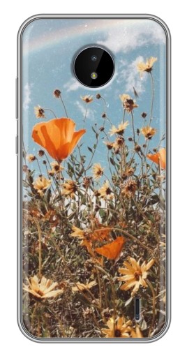 Чехол с принтом "Желтые цветы" для Nokia C20