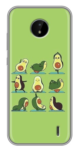 Чехол с печатью "Авокадо Йога" для Nokia C10