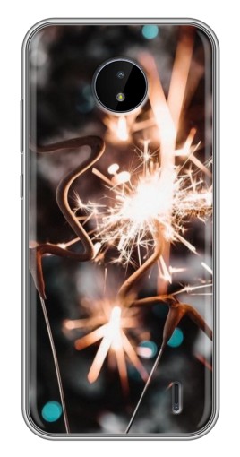 Чехол с картинкой "Бенгальские огни" для Nokia C10