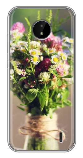 Чехол с картинкой "Букет полевых цветов" для Nokia C10