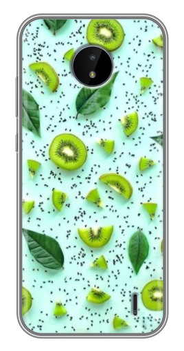 Силиконовый чехол с изображением "Фон киви" для Nokia C10