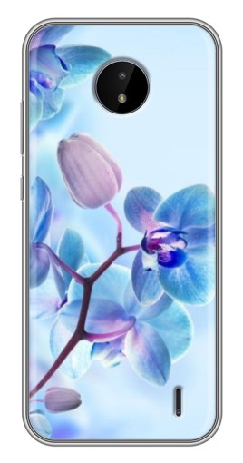 Чехол с картинкой "Голубые орхидеи" для Nokia C10