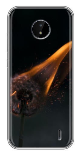 Чехол с принтом "Горящий одуванчик" для Nokia C10