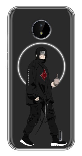 Чехол с картинкой "Итачи с напитком" для Nokia C10