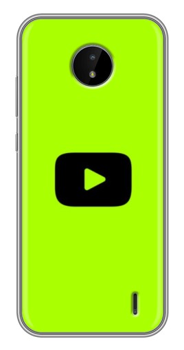 Чехол с печатью "Кнопка Ютуба" для Nokia C10