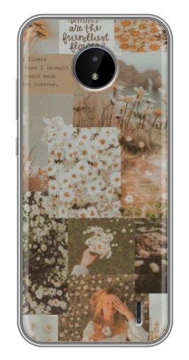 Чехол с печатью "Коллаж ромашек " для Nokia C10