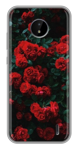 Чехол с принтом "Красные розы" для Nokia C10