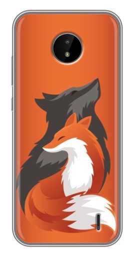 Чехол с картинкой "Лиса ART" для Nokia C10