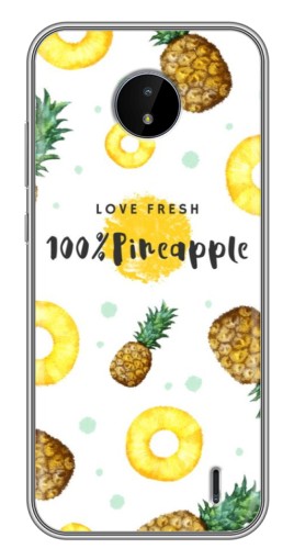 Силиконовый чехол с изображением "Любовь к ананасам" для Nokia C10