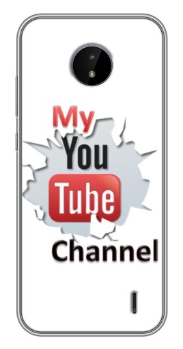 Чехол с печатью "My YouTube" для Nokia C10