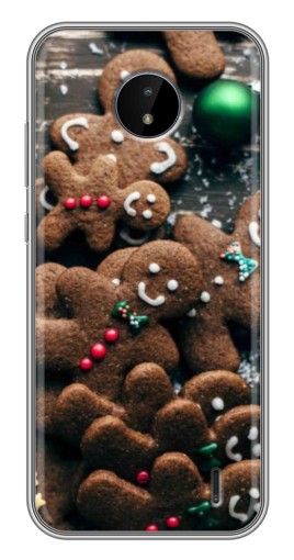 Силиконовый чехол с изображением "Новогодние человечки" для Nokia C10