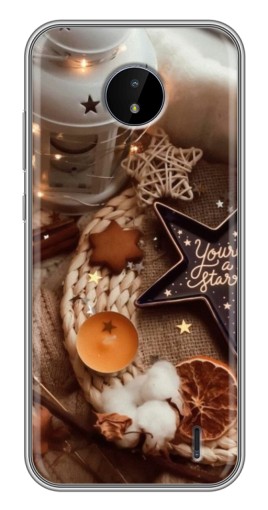 Чехол с принтом "Новогодняя атмосфера" для Nokia C10