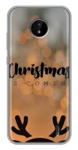Чехол с принтом "Новогодняя заставка" для Nokia C10