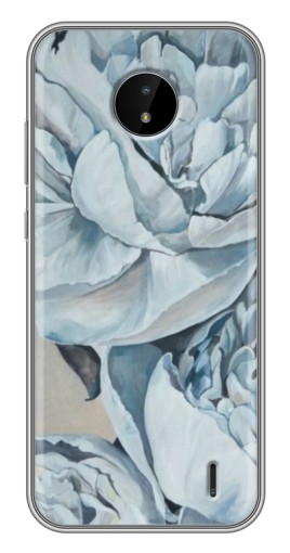 Силиконовый чехол с изображением "Рисунок пионы" для Nokia C10
