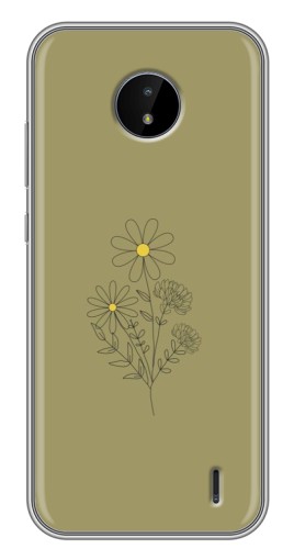Силиконовый чехол с изображением "Рисунок ромашка" для Nokia C10