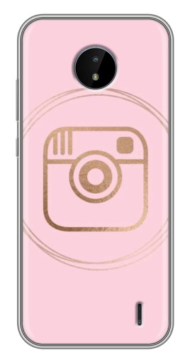 Чехол с картинкой "розовый инстаграм" для Nokia C10