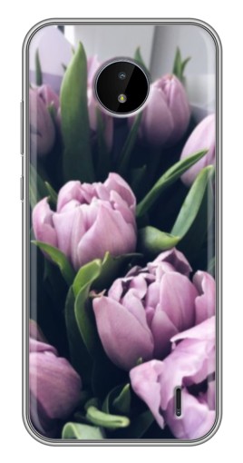Силиконовый чехол с изображением "Сиреневые тюльпаны" для Nokia C10