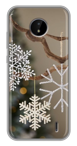 Силиконовый чехол с изображением "Снежинки на ветке" для Nokia C10