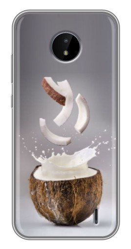 Чехол с печатью "Стакан кокоса" для Nokia C10