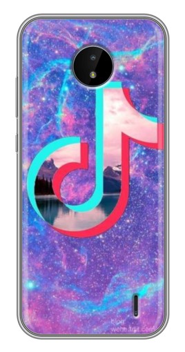 Чехол с принтом "ТикТок мраморный" для Nokia C10