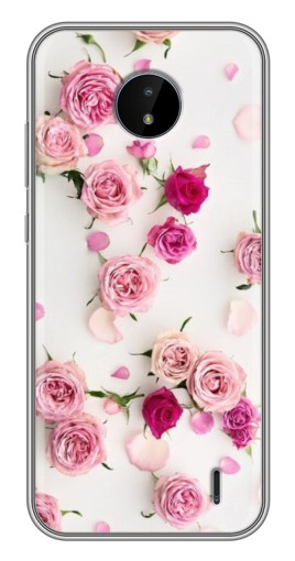 Чехол с картинкой "Яркие розы" для Nokia C10