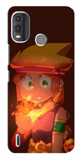 Силиконовый чехол с изображением "Amber с огнем" для Nokia G11 Plus