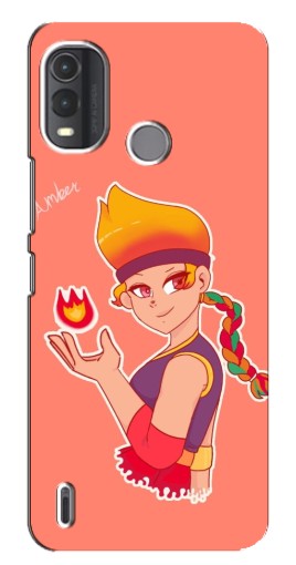 Силиконовый чехол с изображением "Amber с огоньком" для Nokia G11 Plus