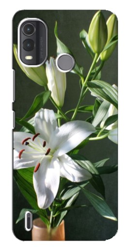 Чехол с печатью "Белые лилии" для Nokia G11 Plus