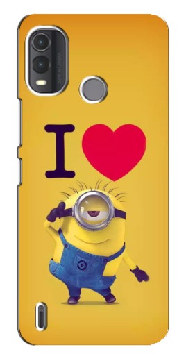 Силиконовый чехол с изображением "I Love Minion" для Nokia G11 Plus