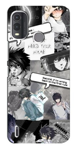 Чехол с печатью "L - Death note" для Nokia G11 Plus