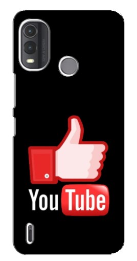 Силиконовый чехол с изображением "Лайк YouTube" для Nokia G11 Plus