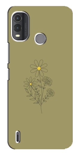 Силиконовый чехол с изображением "Рисунок ромашка" для Nokia G11 Plus