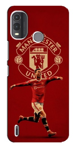 Силиконовый чехол с изображением "Ronaldo в МЮ" для Nokia G11 Plus