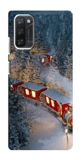 Чехол с печатью "Новогодний поезд" для Blackview A100