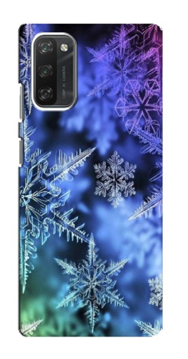 Чехол с картинкой "Разноцветные снежинки" для Blackview A100