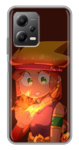 Чехол с картинкой "Amber с огнем" для Xiaomi POCO X5 (5G)
